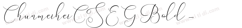 ChunmeiheiCSEG Bold 字体转换